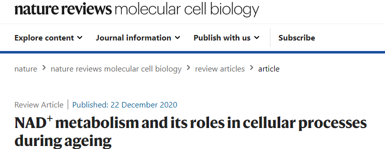 NAD+metabolism and its roles in cellular processes during ageing